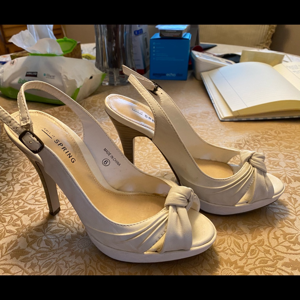 Call It Spring White Dressy Sandals